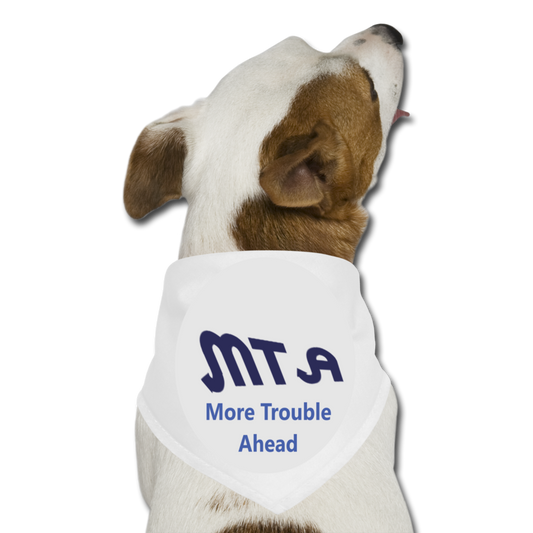 New York City Subway train funny Logo parody Dog Bandana - white