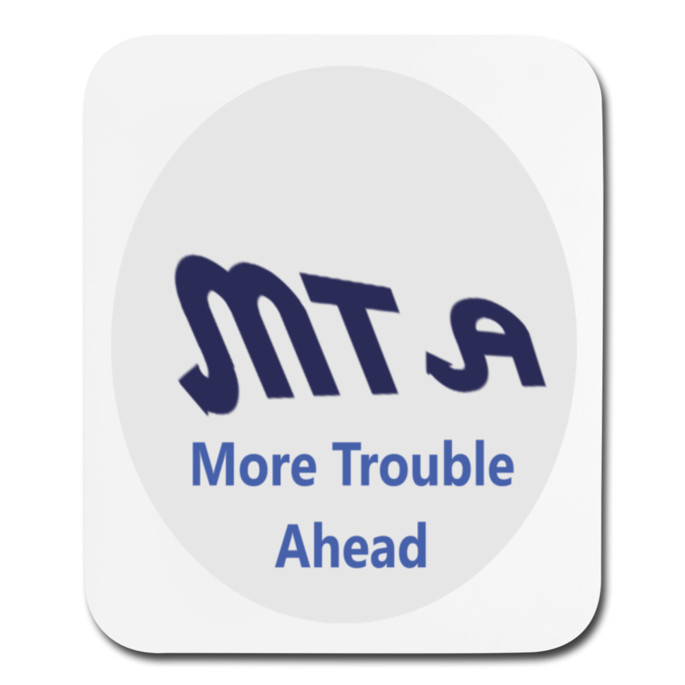 New York City Subway train funny Logo parody Mouse pad Vertical - white