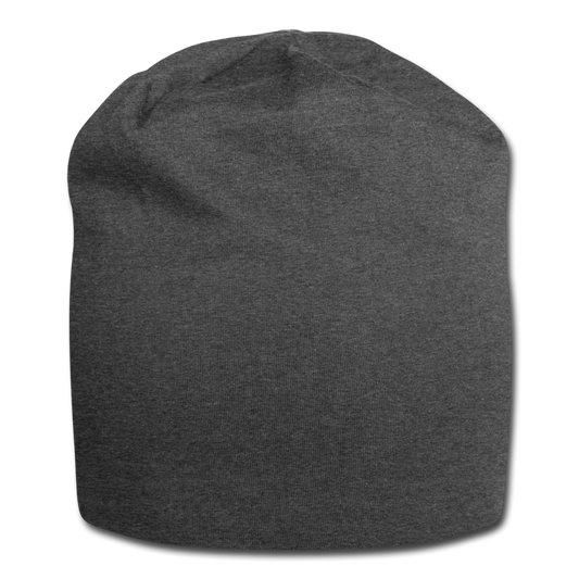 Customizable Jersey Beanie add your own photos, images, designs, quotes, texts and more - charcoal gray