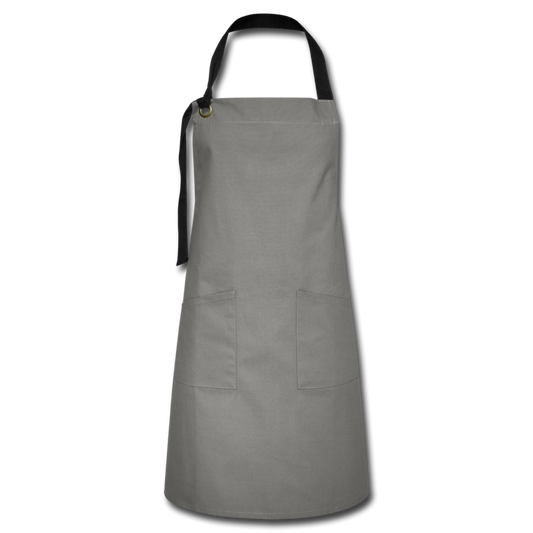 Customizable Artisan Apron add your own photos, images, designs, quotes, texts and more - gray/black