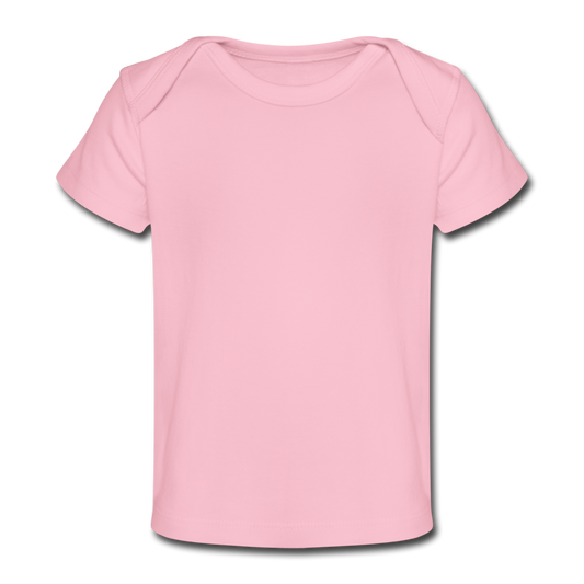 Customizable Organic Baby T-Shirt add your own photos, images, designs, quotes, texts and more - light pink