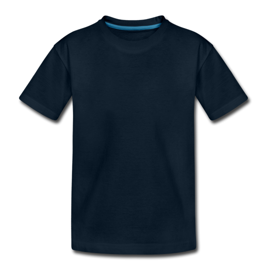 Customizable Toddler Premium Organic T-Shirt add your own photos, images, designs, quotes, texts and more - deep navy