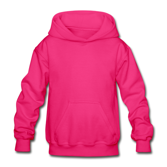 Customizable Gildan Heavy Blend Youth Hoodie add your own photos, images, designs, quotes, texts and more - fuchsia
