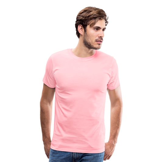Customizable Men's Premium T-Shirt add your own photos, images, designs, quotes, texts and more - pink