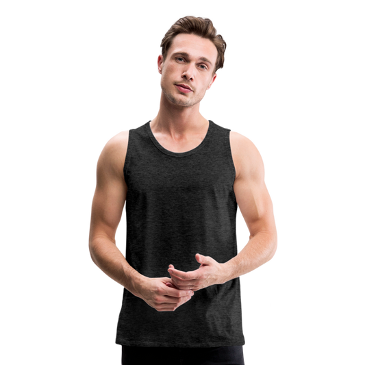 Customizable Men’s Premium Tank add your own photos, images, designs, quotes, texts and more - charcoal gray