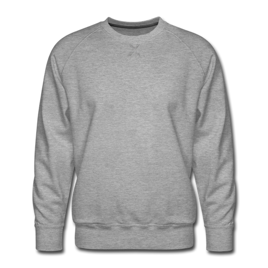 Customizable Men’s Premium Sweatshirt add your own photos, images, designs, quotes, texts and more - heather gray