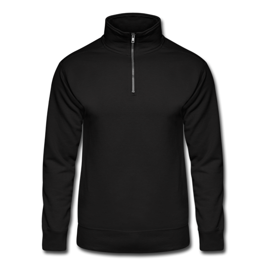 Customizable Unisex Hanes Quarter Zip Pullover add your own photos, images, designs, quotes, texts and more - black