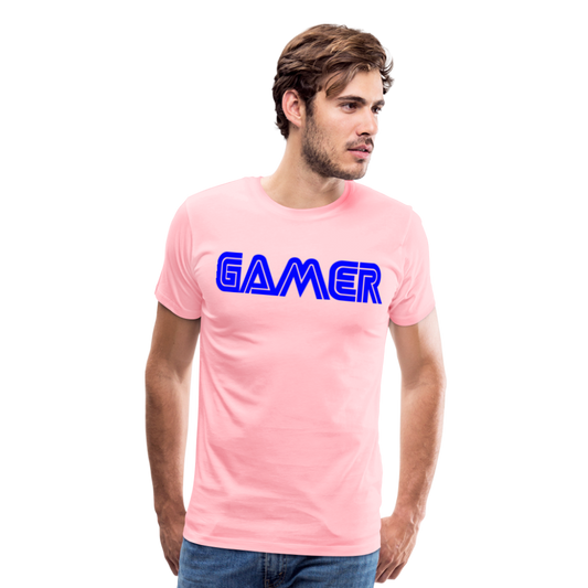 Gamer Word Text Art Men's Premium T-Shirt - pink