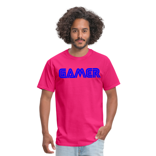 Gamer Word Text Art Unisex Classic T-Shirt - fuchsia