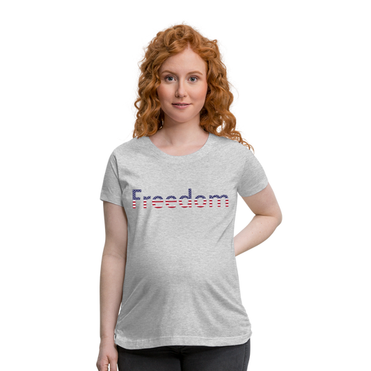Freedom Patriotic Word Art Women’s Maternity T-Shirt - heather gray