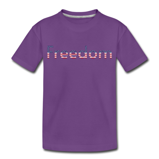 Freedom Patriotic Word Art Toddler Premium T-Shirt - purple