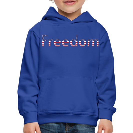 Freedom Patriotic Word Art Kids‘ Premium Hoodie - royal blue