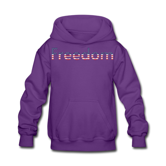 Freedom Patriotic Word Art Kids' Hoodie - purple