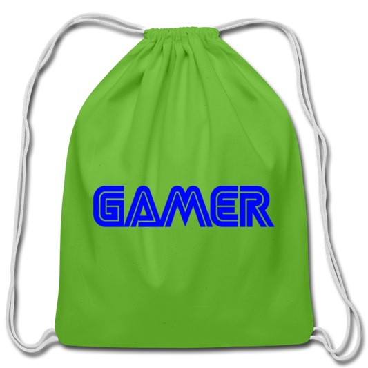 Gamer Word Text Art Cotton Drawstring Bag - clover
