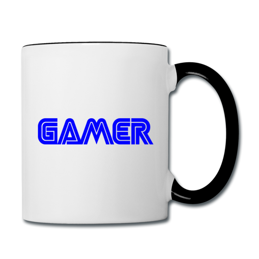 Gamer Word Text Art Contrast Coffee Mug - white/black