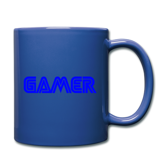 Gamer Word Text Art Full Color Mug - royal blue