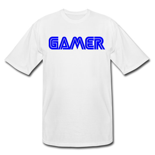 Gamer Word Text Art Men's Tall T-Shirt - white