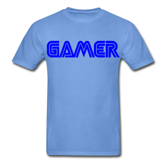 Gamer Word Text Art Hanes Adult Tagless T-Shirt - carolina blue