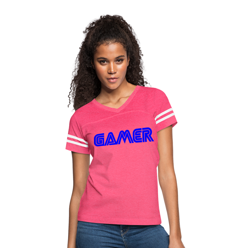 Gamer Word Text Art Women's Vintage Sport T-Shirt