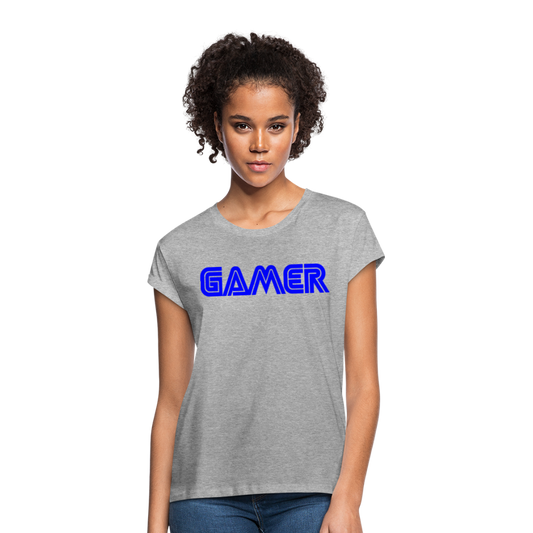 Gamer Word Text Art Women's Relaxed Fit T-Shirt - heather gray