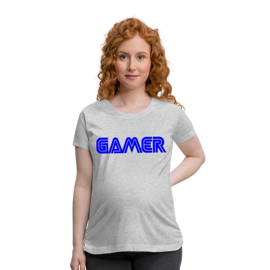 Gamer Word Text Art Women’s Maternity T-Shirt - heather gray