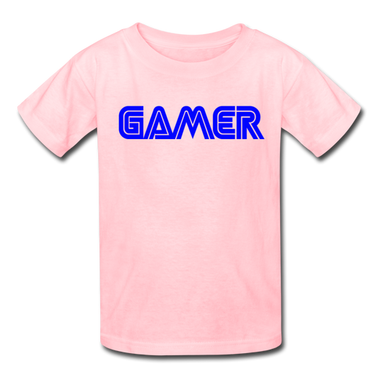 Gamer Word Text Art Kids' T-Shirt - pink