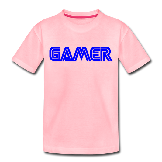 Gamer Word Text Art Toddler Premium T-Shirt - pink