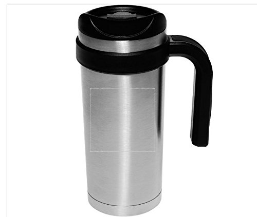 17 oz Double wall Stainless Steel Insulated Travel Mug Flip top spill