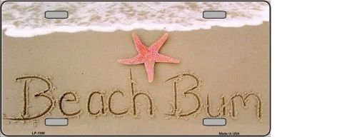 BEACH BUM NOVELTY METAL LICENSE PLATE