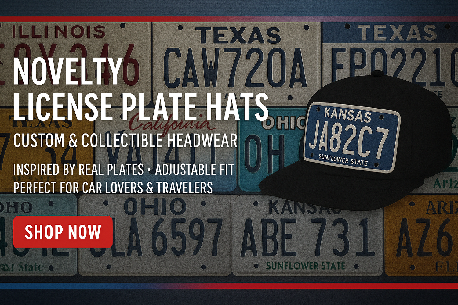 Novelty License Plate Hats | Custom & Collectible Headwear