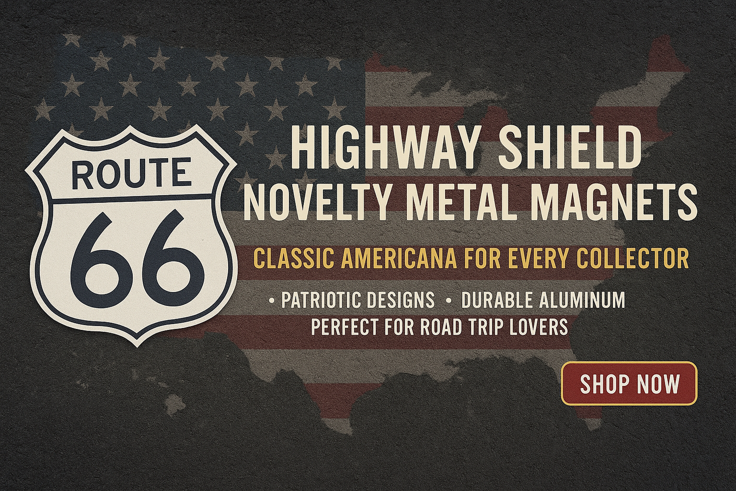 5" X 5" Inch high gloss metal with magnet on the back. Made of the highest quality aluminum for a weather resistant finish. It is lightweight & durable. Proudly made in the USA.