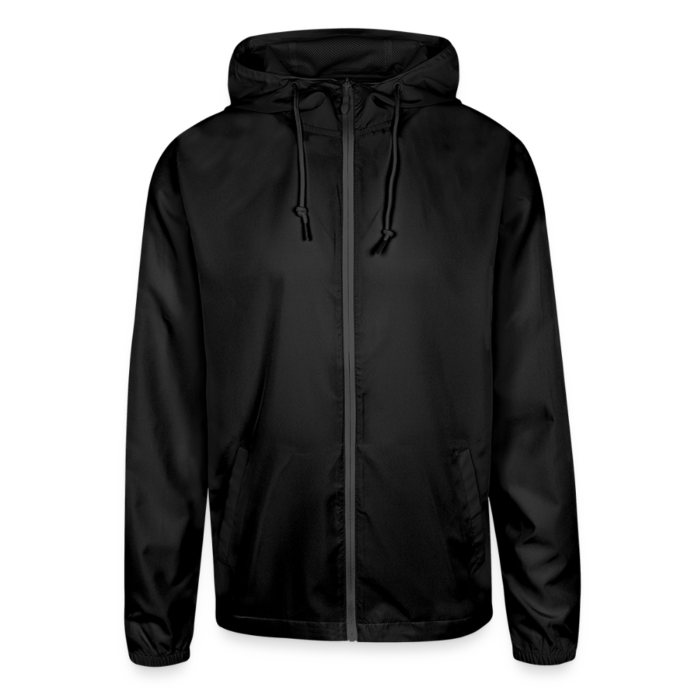 Customizable Unisex Lightweight Windbreaker Jacket ADD YOUR OWN PHOTO, IMAGES, DESIGNS, QUOTES AND MORE - black