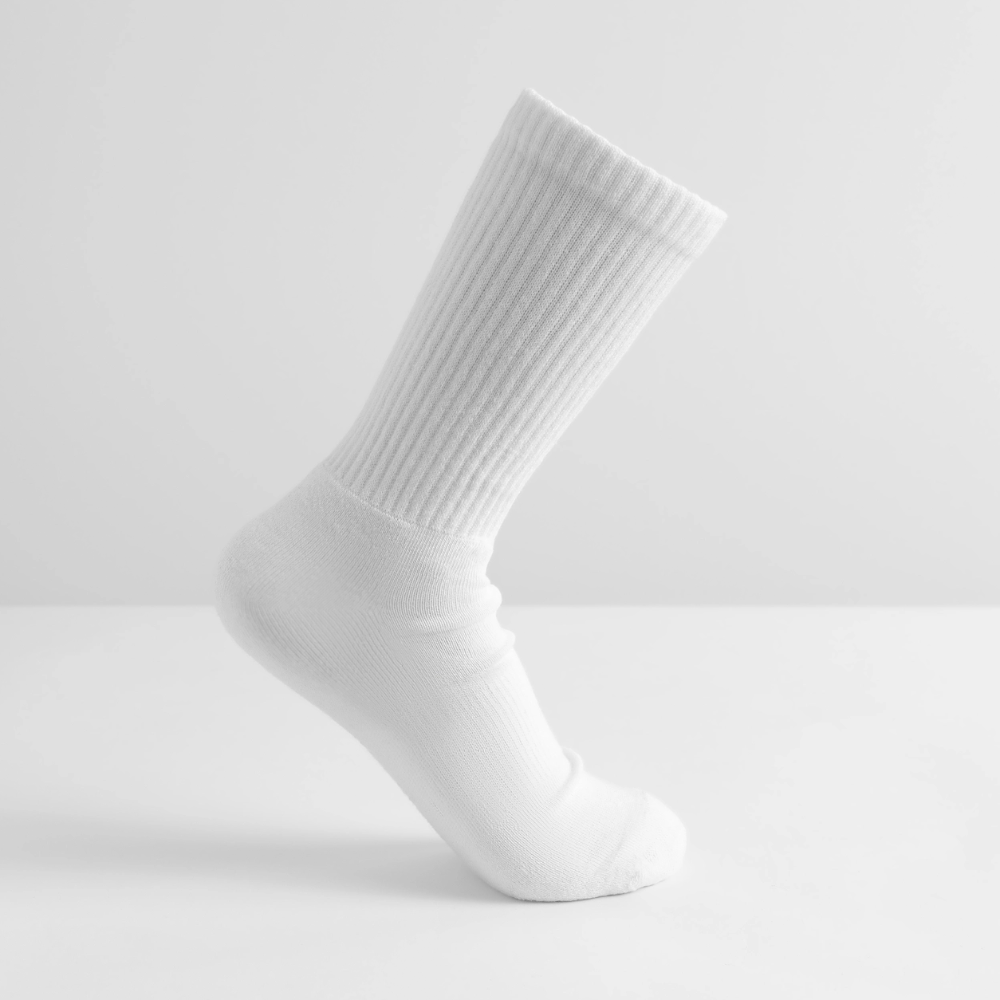Custom Photo Crew Socks – USA-Made SOCCO Socks | Upload Your Own Image, Design, Quote or Logo | Personalized Gift Socks - white