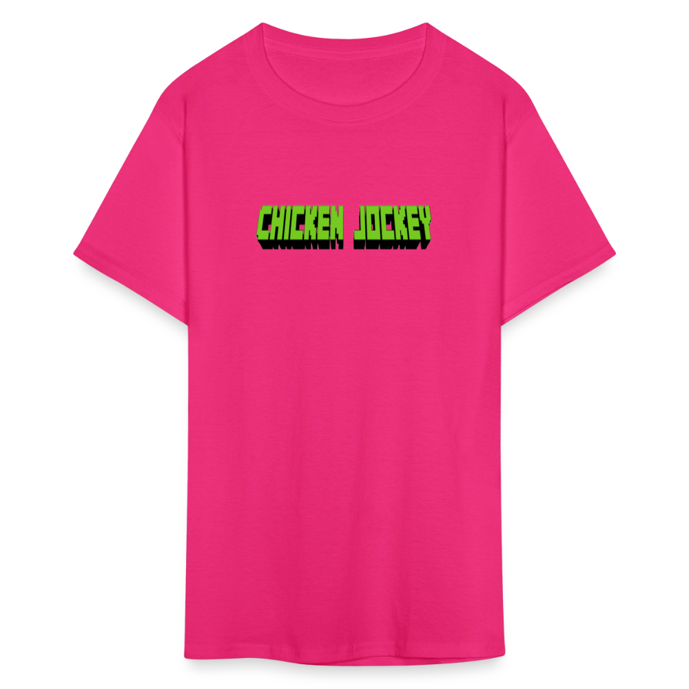 Chicken Jockey Green Unisex Classic T-Shirt - fuchsia