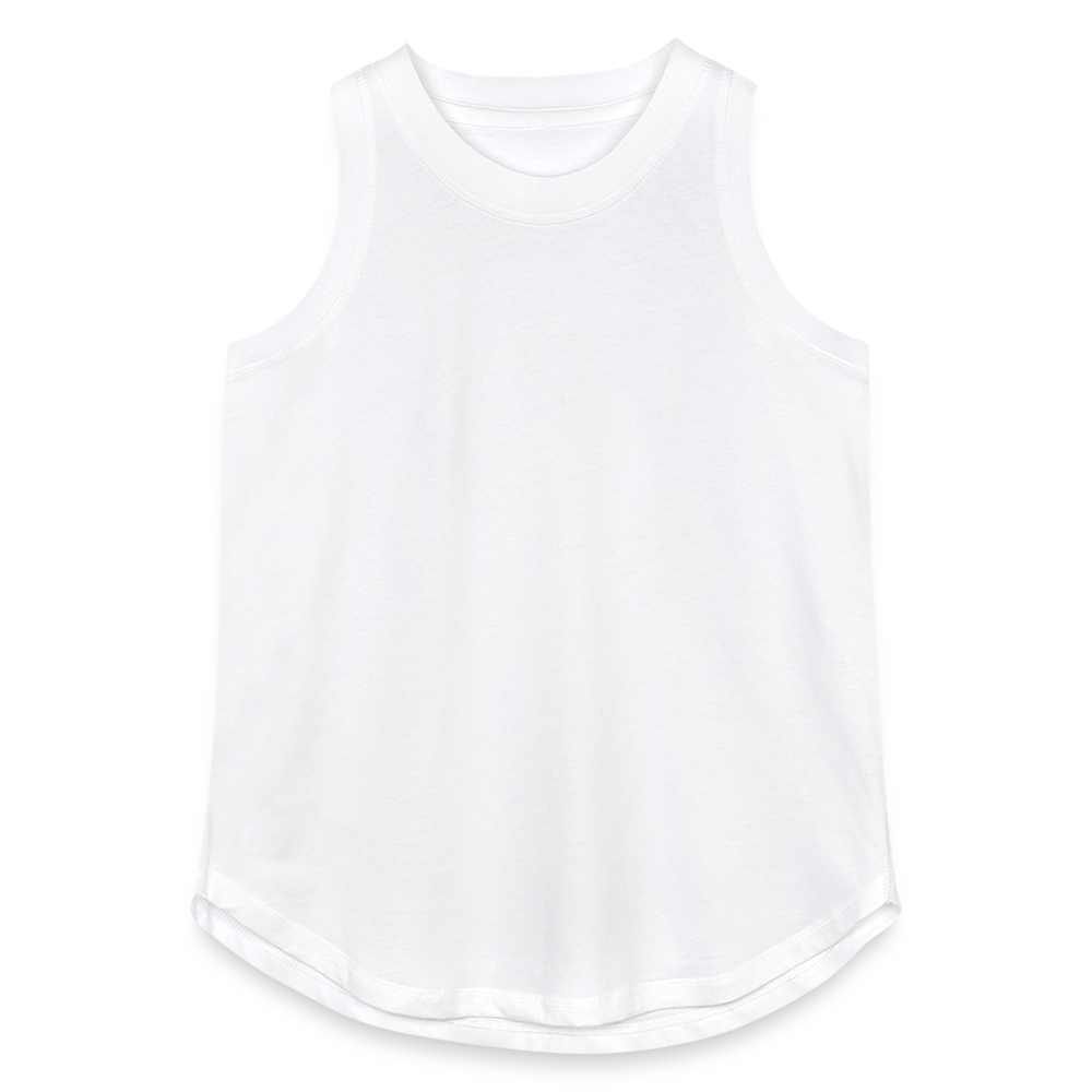 Customizable Women's Relaxed Tank Top ADD YOUR OWN PHOTO, IMAGES, DESIGNS, QUOTES AND MORE - white