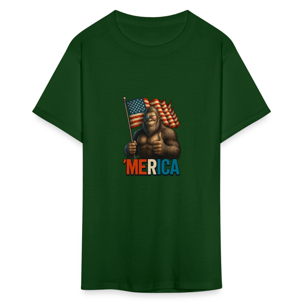 Thumbs Up Merica Big Foot 4th of July Funny and Patriotic Unisex Classic T-Shirt - forest green