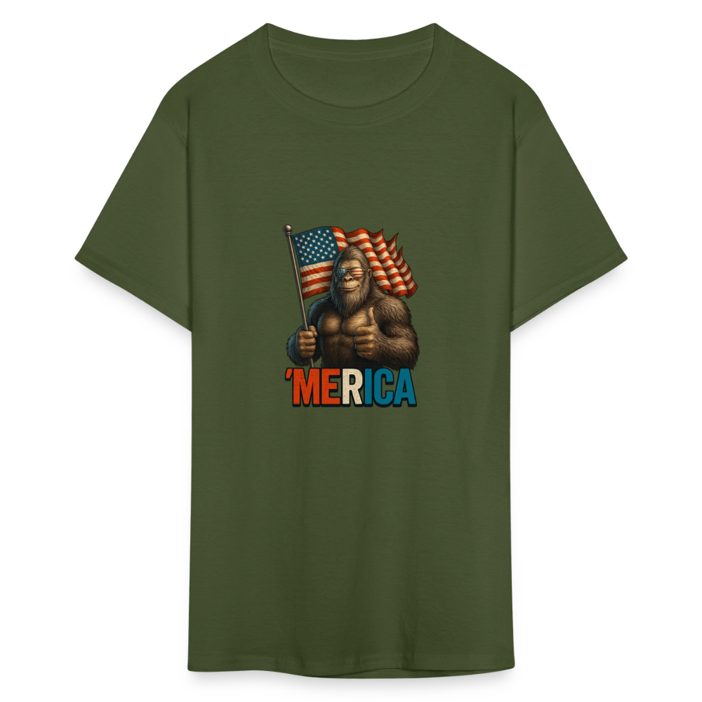 Thumbs Up Merica Big Foot 4th of July Funny and Patriotic Unisex Classic T-Shirt - military green