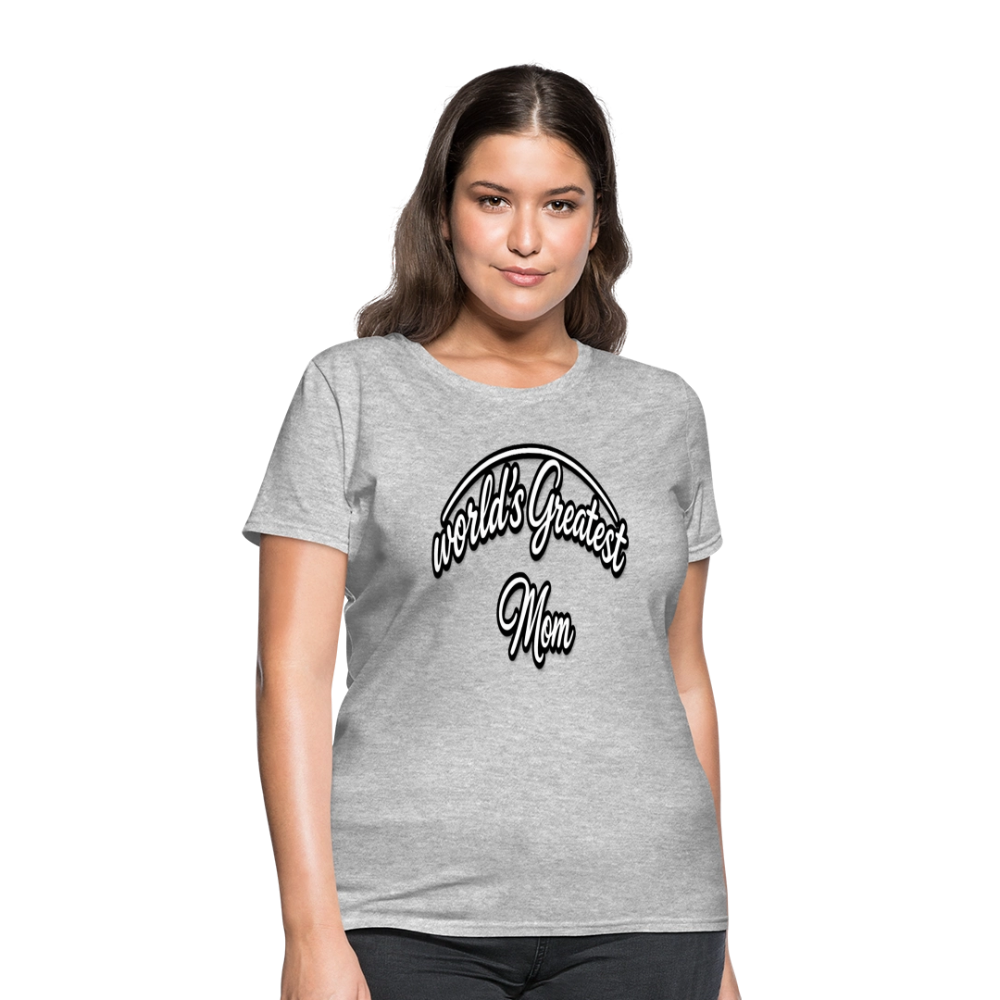 World's Greatest Mom Script Quote Women's T-Shirt - heather gray