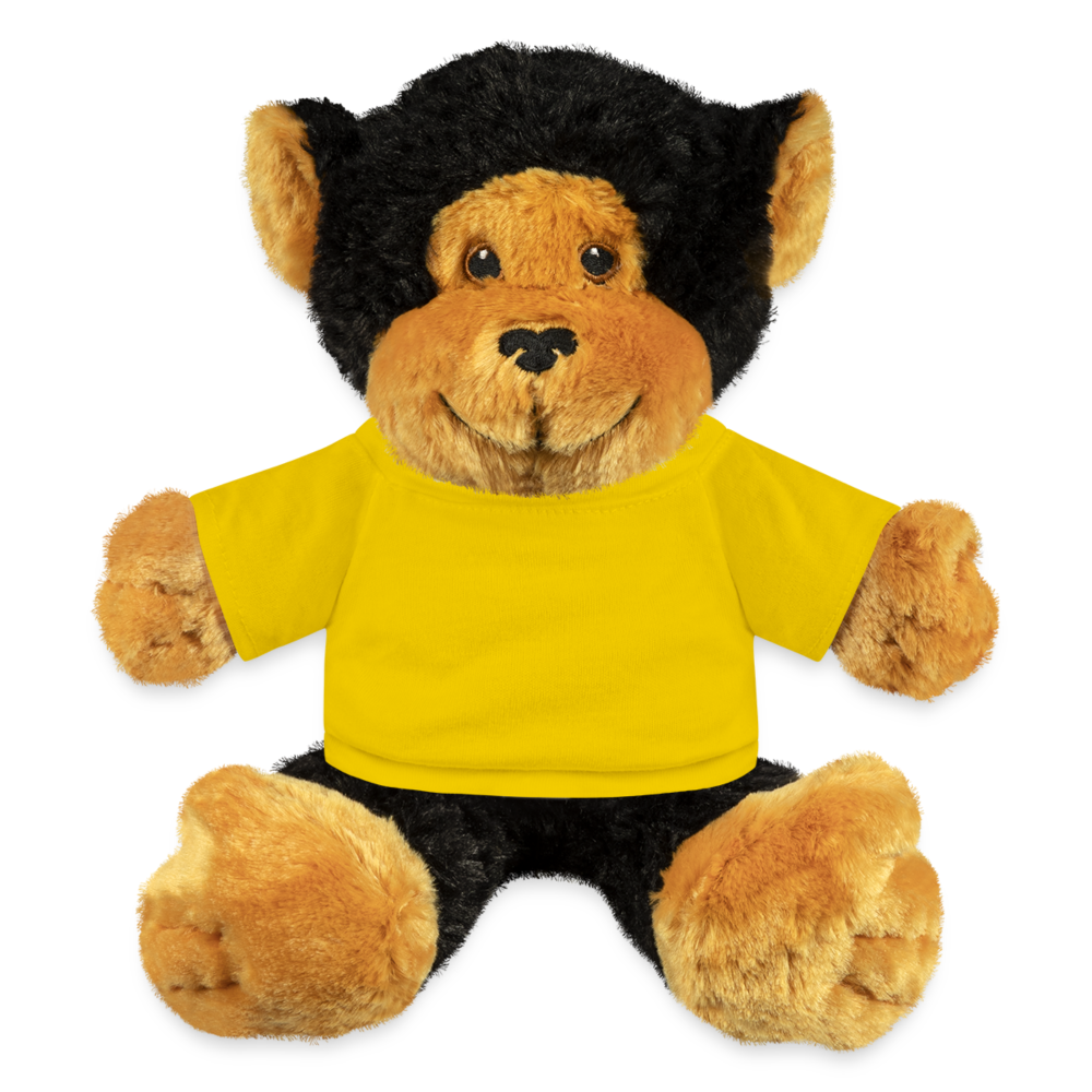 Customizable Monkey Plushie ADD YOUR OWN PHOTO, IMAGES, DESIGNS, QUOTES AND MORE - yellow