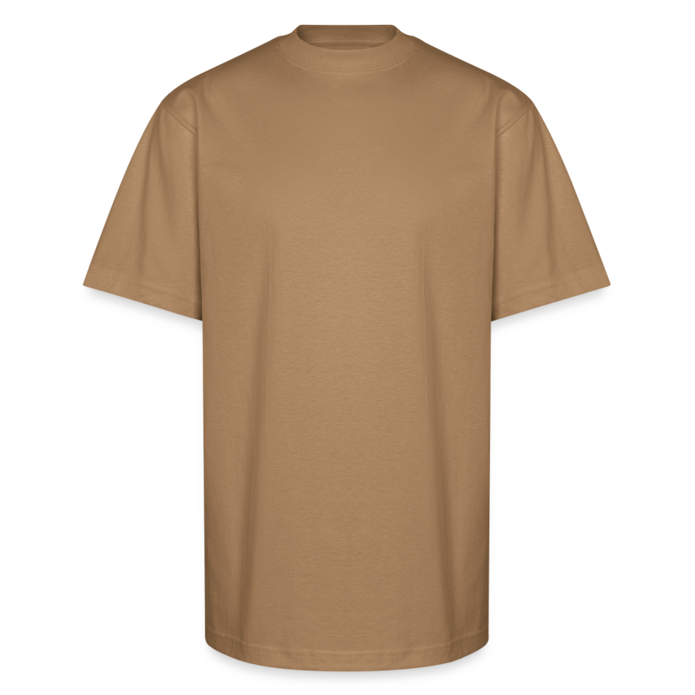 Customizable Unisex Oversized Heavyweight T-Shirt ADD YOUR OWN PHOTO, IMAGES, DESIGNS, QUOTES AND MORE - khaki