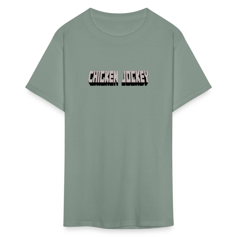Chicken Jockey Gray Unisex Classic T-Shirt - sage