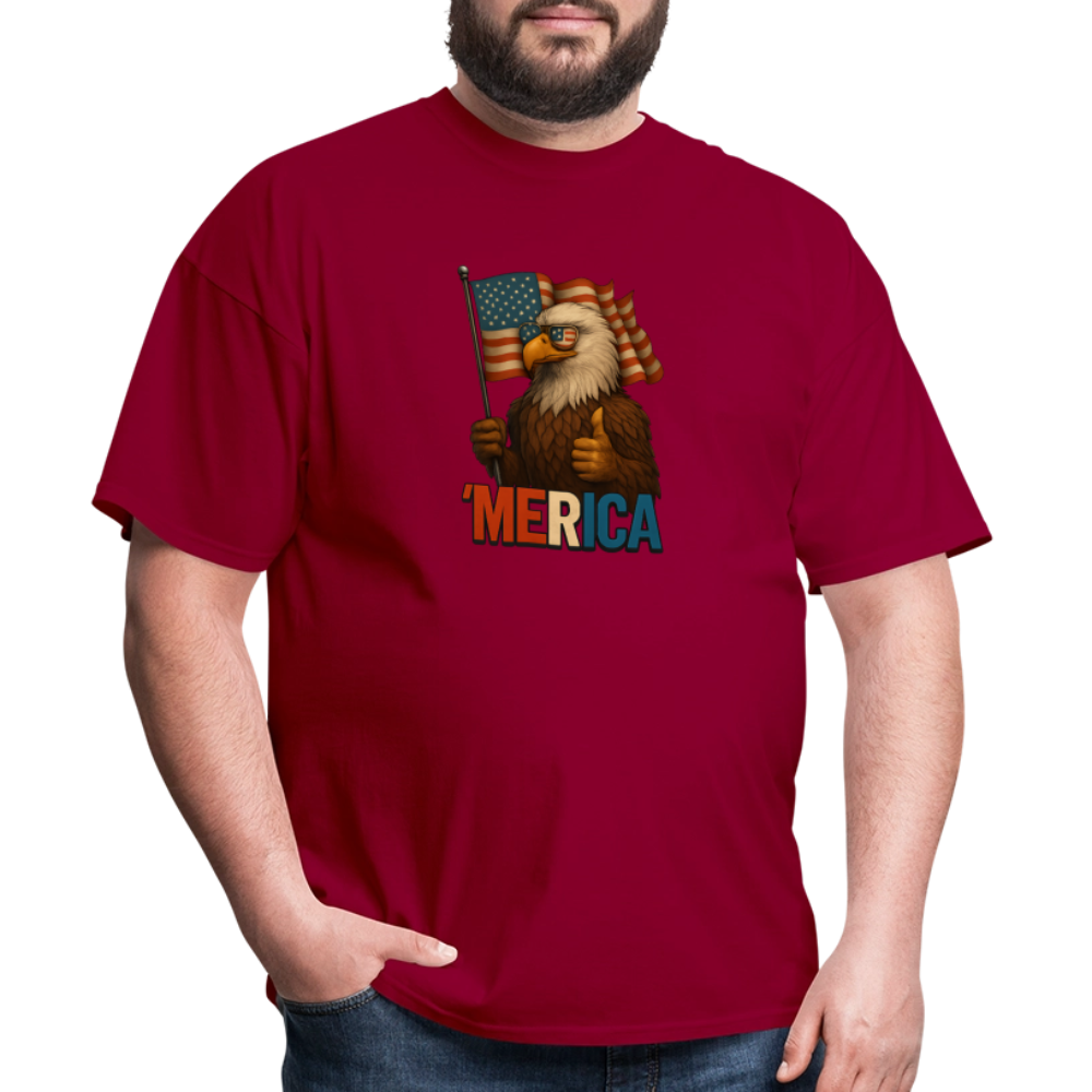 Thumbs Up Merica Eagle 4th of July Funny and Patriotic Unisex Classic T-Shirt - dark red