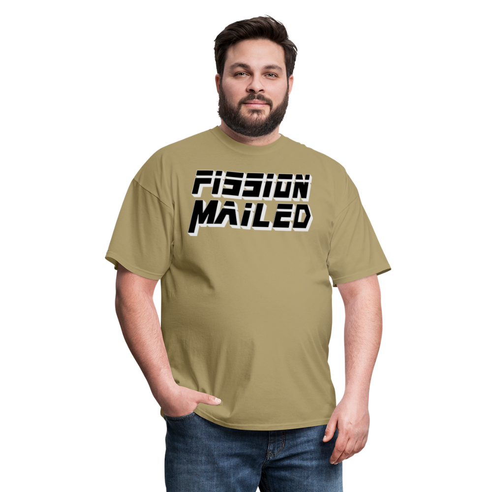 Fission Mailed Black & Gray Shadow Funny Videogame Quote & Meme Unisex Classic T-Shirt - khaki