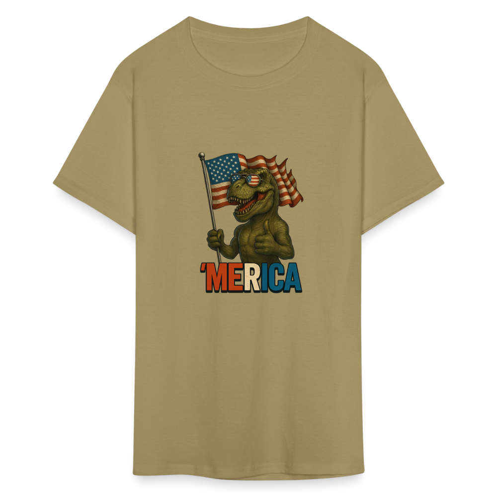 Thumbs Up Merica T Rex 4th of July Funny and Patriotic Unisex Classic T-Shirt - khaki