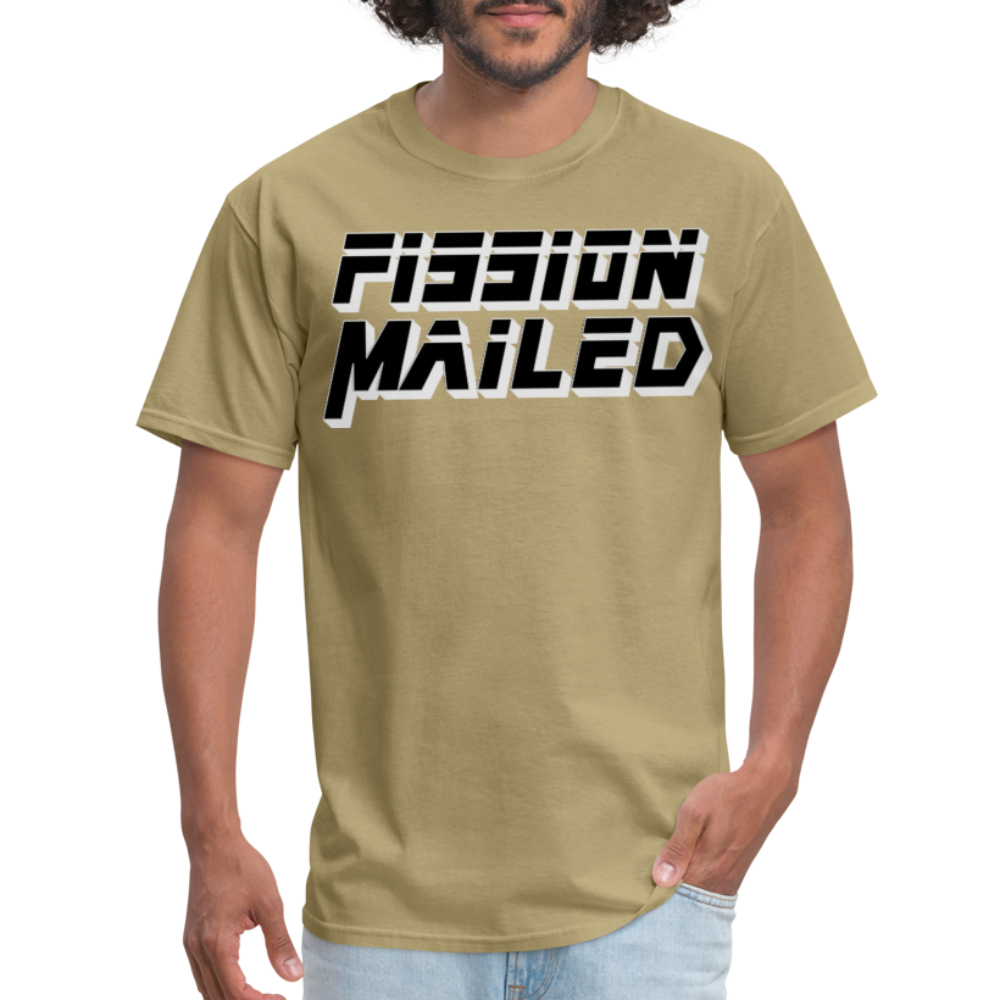 Fission Mailed Black & Gray Shadow Funny Videogame Quote & Meme Unisex Classic T-Shirt - khaki