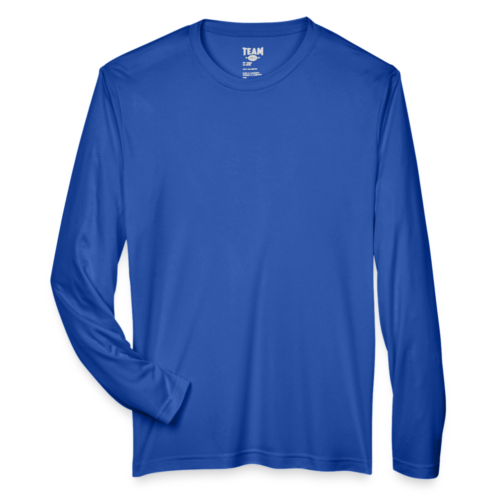 Customizable Men's Zone Performance Long-Sleeve T-Shirt ADD YOUR OWN PHOTO, IMAGES, DESIGNS, QUOTES AND MORE - royal blue