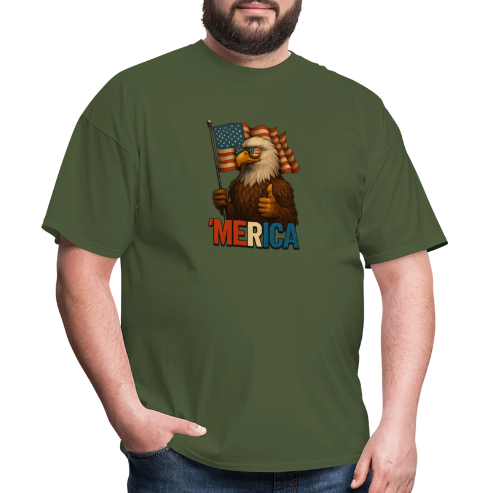 Thumbs Up Merica Eagle 4th of July Funny and Patriotic Unisex Classic T-Shirt - military green