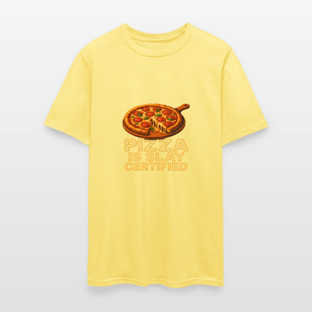 Pizza Is Slay Certified Funny Meme Gift for Pizza Lovers Unisex Classic T-Shirt - cornsilk