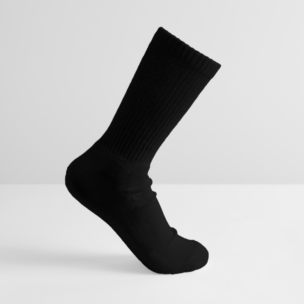 Custom Photo Crew Socks – USA-Made SOCCO Socks | Upload Your Own Image, Design, Quote or Logo | Personalized Gift Socks - black