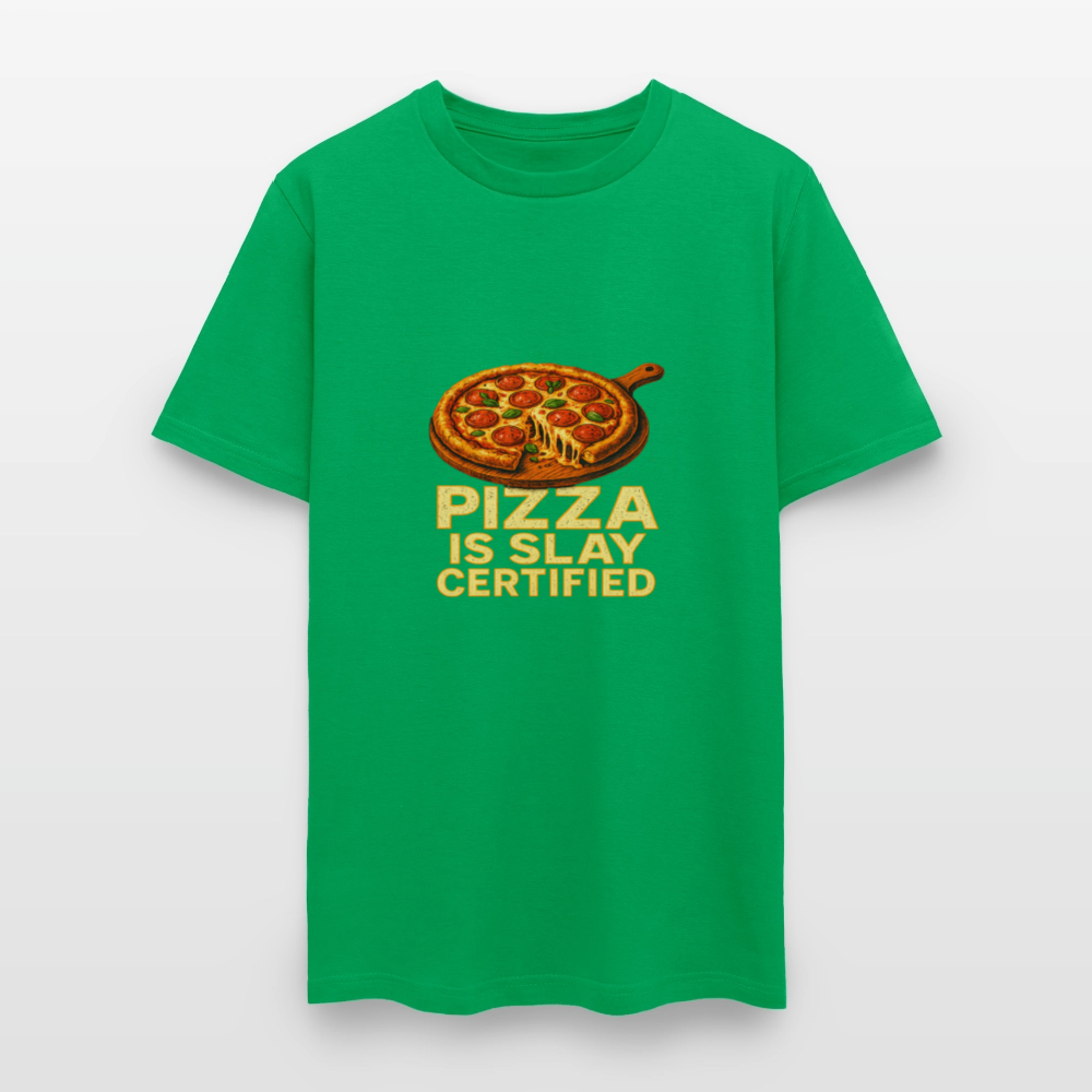 Pizza Is Slay Certified Funny Meme Gift for Pizza Lovers Unisex Classic T-Shirt - bright green